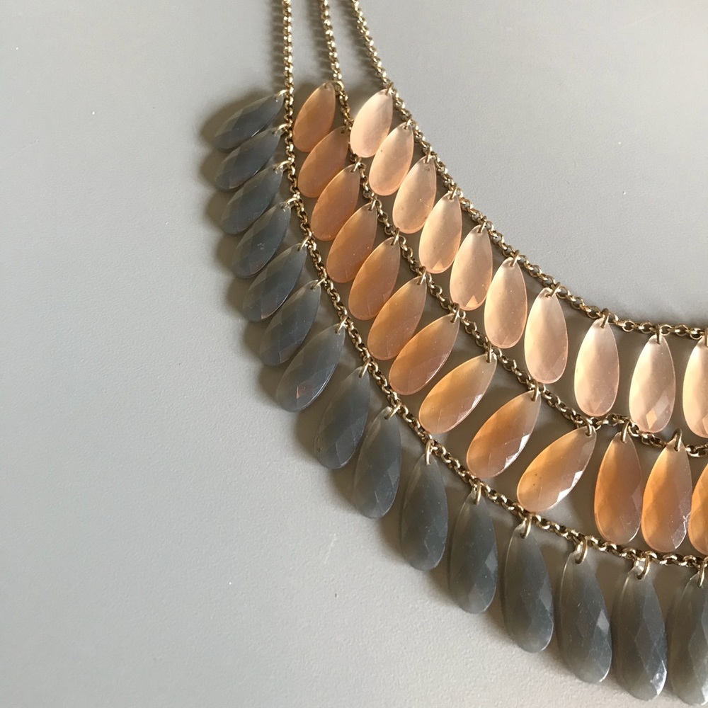 3 Layered Neutral Stone Necklace